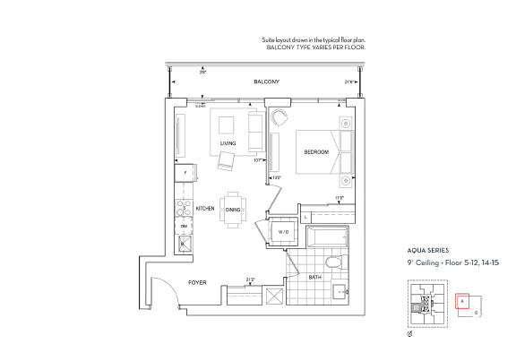 Suite A-574BF floorplan