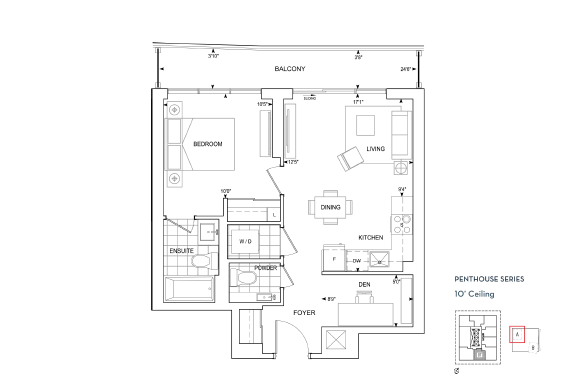 Penthouse B-604 floorplan