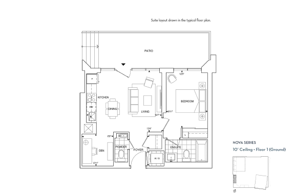 Suite B-611 floorplan