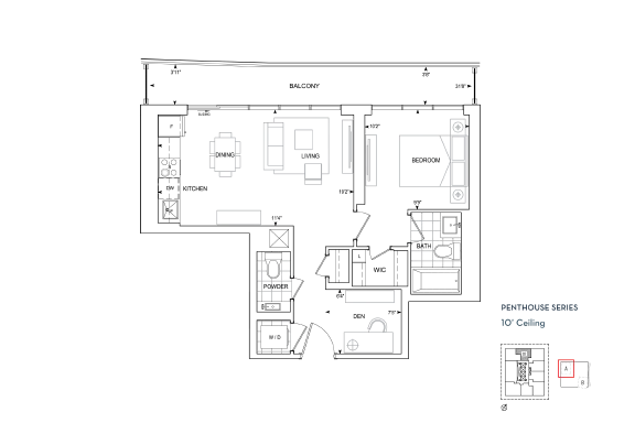 Penthouse B-635 floorplan