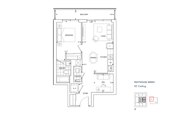Penthouse B-637 floorplan