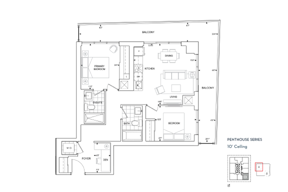 Penthouse D-825 floorplan